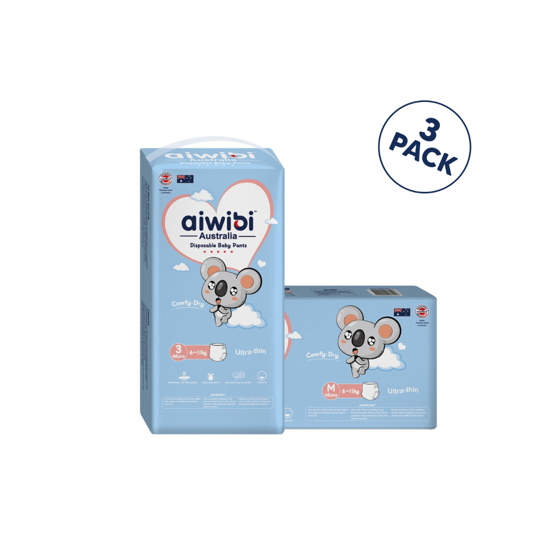 Aiwibi Comfy Dry Baby Diaper(Pant)(3's pack)